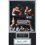 Muhammad Ali signed photographic display for the Ken Norton III Championship fight 28th September