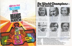 1972 F1 driver multi-signed Race of Champions Brands Hatch programme,