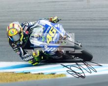 Valentino Rossi signed photograph, 8 by 10in.