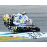 Valentino Rossi signed photograph, 8 by 10in.