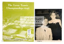 Wimbledon Lawn Tennis Championships programme for the ladies singles final day in 1949,