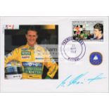 Michael Schumacher signed rare 1992 Central African Republic postal cover,