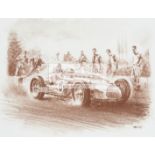 A set of 19 sepia-toned prints by Jean-Pierre Boivent depicting scenes from A.C.F.