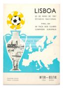 1967 European Cup Final programme Celtic v FC Inter played in Lisbon 25th May 1967,