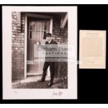 Two limited edition b&w photographic prints featuring the footballers George Best and Stanley