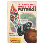 1950 World Cup programme Brazil v Mexico, played in Rio De Janeiro 24th June,