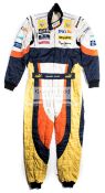 Fernando Alonso signed and worn 2008 Renault Formula 1 racesuit,