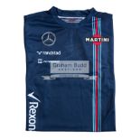 Felipe Massa and Valtteri Bottas signed Williams Martini Racing 2016 F1 t-shirt,