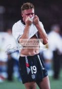 A signed "Gazza's Tears" colour photograph, large 19 by 13in.