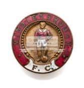 An early Middlesbrough Football Club lapel badge, gilt-metal & enamel,