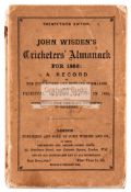 John Wisden's Cricketers' Almanack for 1886, original paper wrappers,