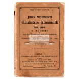 John Wisden's Cricketers' Almanack for 1886, original paper wrappers,