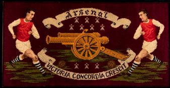 An Arsenal FC Axminster rug circa 1968, manufactured exclusively for the Pictorial Rug Co. Ltd.