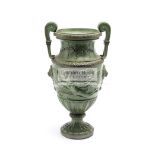 Antwerp 1920 Olympic Games Football Prize Trophy, In the form of a bronze urn with verdigris patina,