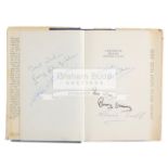 Chelsea football book signed by boxers, Ralph Finn's A History of Chelsea F.C.