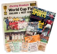 An album of 1966 World Cup and other 1960s football memorabilia,