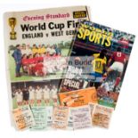 An album of 1966 World Cup and other 1960s football memorabilia,