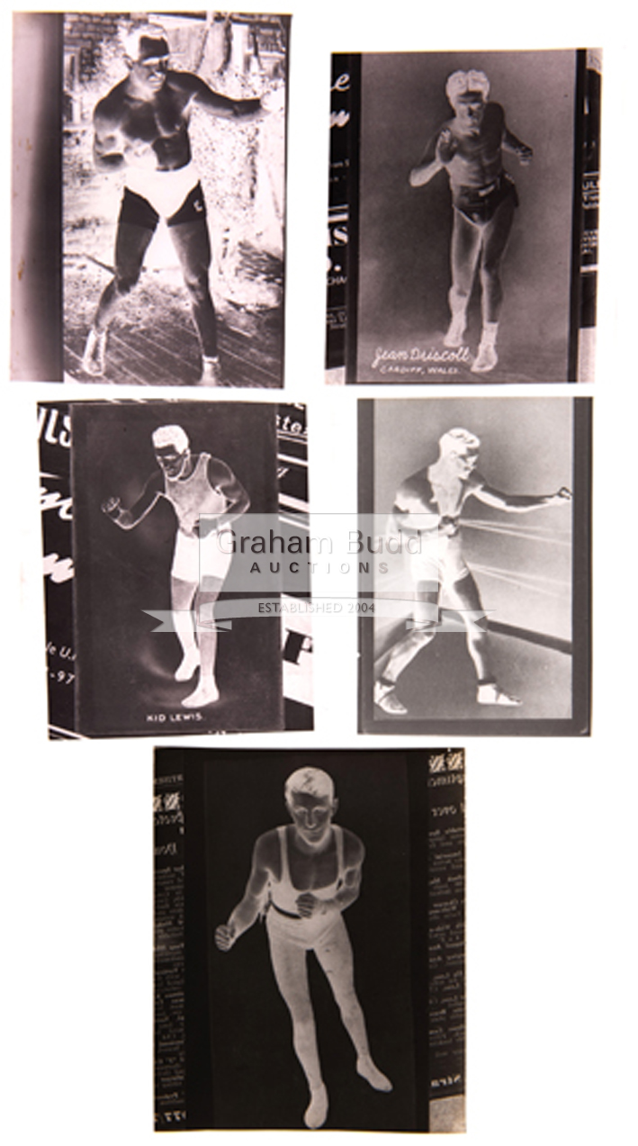 A collection of 27 boxing photographic negatives dating between circa 1900-1930,