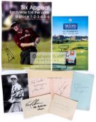 A collection of 31 autographs of golfers, signed publicity cards, photos, album pages etc.