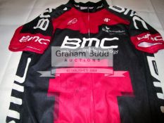 Cadel Evans signed BMC cycling jersey from his 2011 Tour De France winning year,