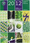A Wimbledon 2012 lawn Tennis Championships poster signed by the men's singles champion Roger