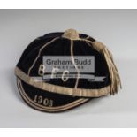 A black Bath rugby football club cap dated 1903 A similar cap is illustrated in the Bath club