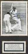 A Gary Sobers signed photograph with dedication to Nottinghamshire County Cricket Club, a 10 by 8in.