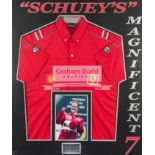 Michael Schumacher signed memorabilia display titled "Schuey's Magnificent 7",