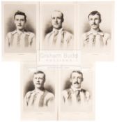 A group of five real photo portrait postcards of Queen's Park Rangers footballers from season