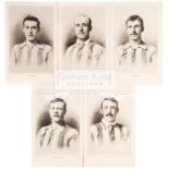 A group of five real photo portrait postcards of Queen's Park Rangers footballers from season