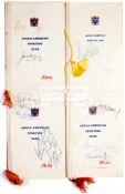A collection of 14 Anglo-American Sporting Club Boxing programme/menus including autographed