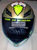 Valentino Rossi signed Movistar Yamaha MotoGP team AGV "chicken" replica helmet,