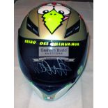 Valentino Rossi signed Movistar Yamaha MotoGP team AGV "chicken" replica helmet,