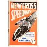 13 New Cross Speedway programmes from the 1937 season,