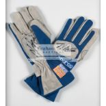 Juan Pablo Montoya and Ralf Schumaher signed pair of BMW Williams F1 driving gloves,