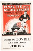 Rugby League Challenge Cup Final programme Widnes v Hunslet played at Wembley Stadium 5th May 1934,