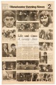 A collection of 34 original newspapers with front page & extensive coverage of Manchester United FC