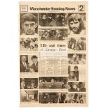 A collection of 34 original newspapers with front page & extensive coverage of Manchester United FC