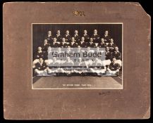 A signed official photograph of the 1930 British [Lions] Rugby Team, a mounted 8 by 11in.