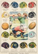 Four Boy's Own Paper colour supplement rugby & football prints,
