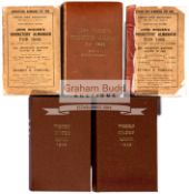 Five John Wisden's Cricketers' Almanacks,