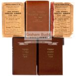 Five John Wisden's Cricketers' Almanacks,