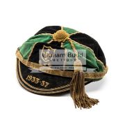 Northampton Rugby Football Club cap 1933-37,