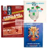 Collection of World Cup programmes, teamsheets, pamphlets etc.