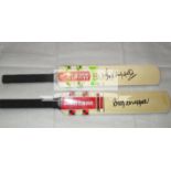 Mini-bats signed by Australian cricket legends Greg and Ian Chappell,