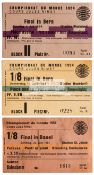 Three 1954 World Cup tickets,