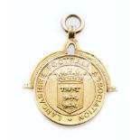 Joe Mercer's Everton FC Lancashire Senior Cup winner's medal 1934-35, 9ct.