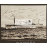 Fine sepia-toned photograph of the Union Castle M.V.