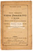 John Wisden's Cricketers' Almanack for 1882, original paper wrappers,