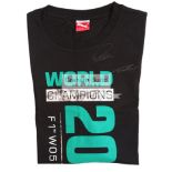 Lewis Hamilton, Nico Rosberg and Niki Lauda signed 2014 F1 t-shirt,